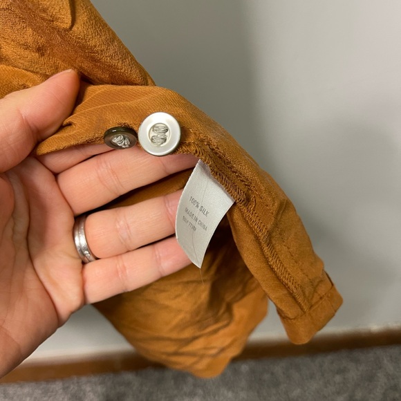 Broadway and Broome Madewell silk Midi Fit & Flare Dress 4 Career Minimalist - Picture 9 of 12